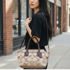 Coach Satchel in Gold and Brown EUC